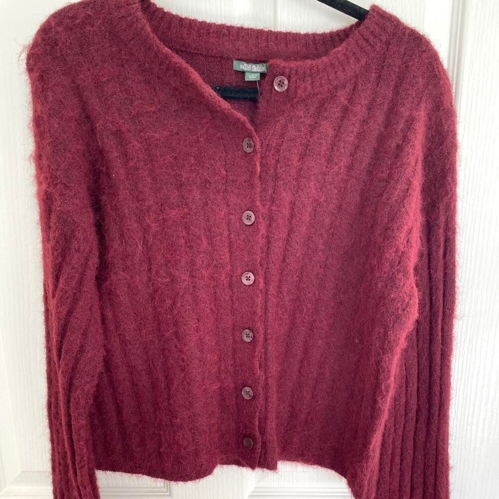 Target Women's Red and Burgundy Cardigan
